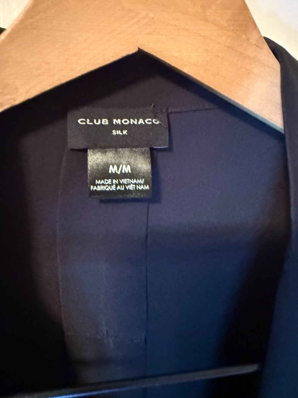 Club Monaco Silk Blouse size medium